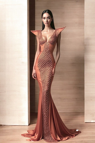 Flared Sleeved Gown