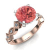Vintage Boho Southwestern Peach Sapphire Engagement Ring