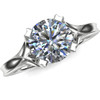 Lab Created Diamond Engagement Ring Solitaire 1 carat