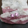 Pink Sapphire Stud Earrings in Platinum, 14k Gold, or Silver | Miami Pink | Lab Created