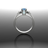 CUSTOM RING for A: platinum Celtic engagement ring with natural accent diamonds