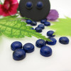 Lapis Cabochon Stud Earrings in Sterling Silver | Royal Blue | Natural