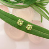 Peridot Stud Earrings in 14k yellow gold