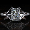 Emerald Cut Diamond Engagement Ring 1ct Accented