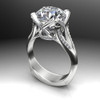 4 Carat Diamond Engagement Ring in Fancy Cathedral Band