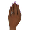 Geometric 1 carat diamond engagement ring