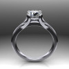 Geometric 1 carat diamond engagement ring