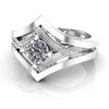 Dramatic art deco diamond engagement ring