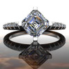 Narrow Band Engagement Ring | Asscher 1ct Diamond