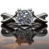 Nakia | Split Band Engagement Ring | Princess 1/2ct Diamond