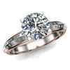 Pave Voyage 1ct Diamond Engagement Ring Triangle Band 