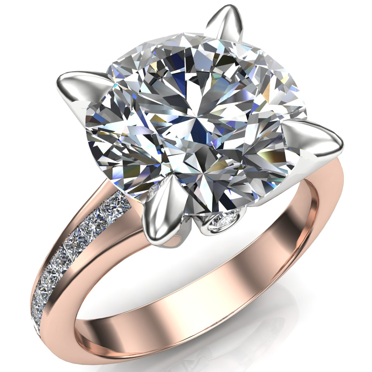 Carat Diamond Engagement Ring, Round with Claw Prongs