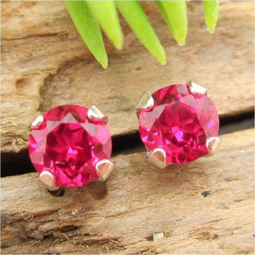 Ruby Stud Earrings | Lab Grown