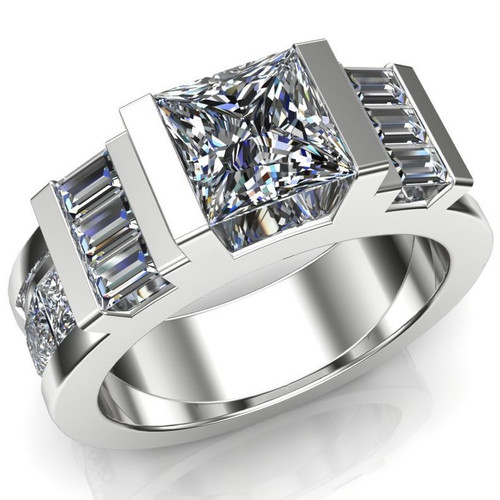 Unbroken Men's Engagement Ring | Square 1ct Diamond