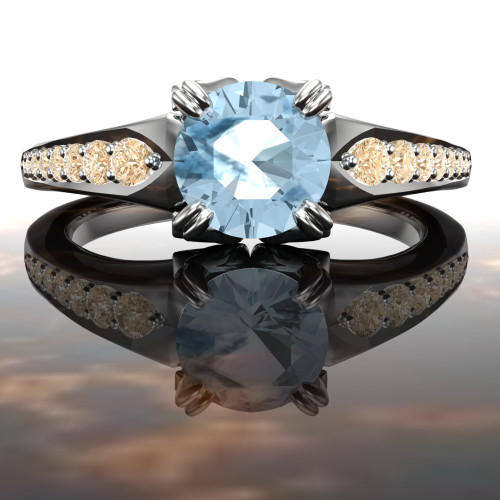 Castiel Montana sapphire engagement ring Supernatural inspired