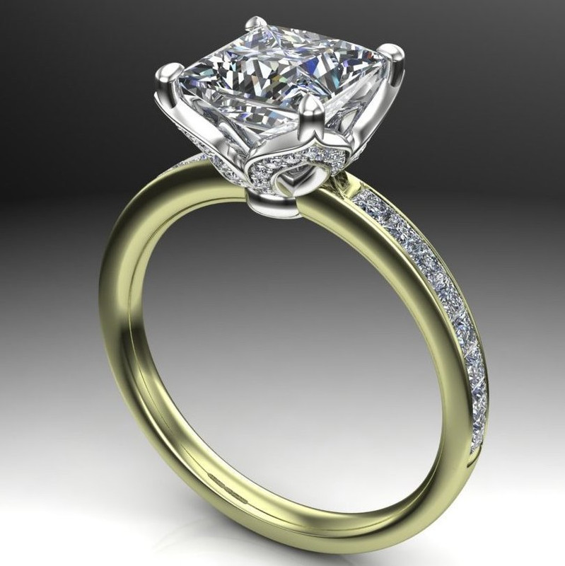 Fleur | Princess Cut 2 Carat Diamond Engagement Ring