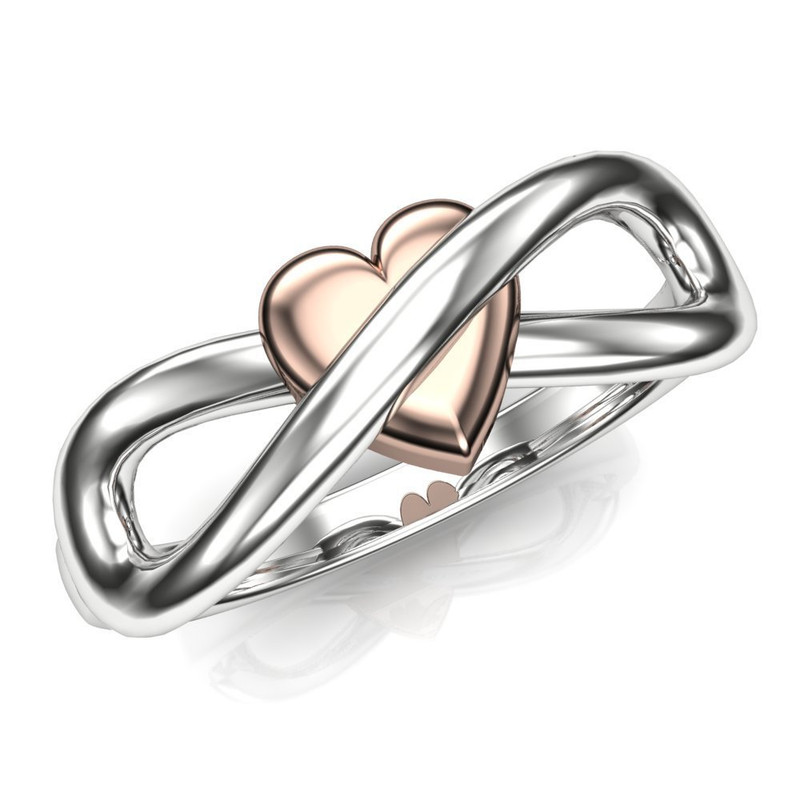 Infinite Heart Infinity Symbol Engagement or Wedding Ring | No Gem