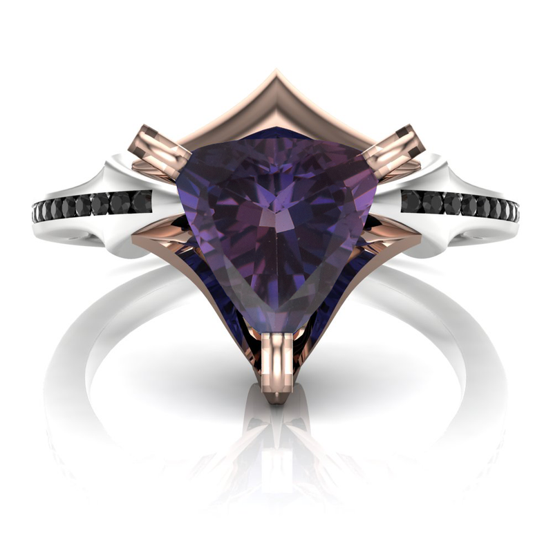 Viking | Purple Sapphire Trillion Engagement Ring