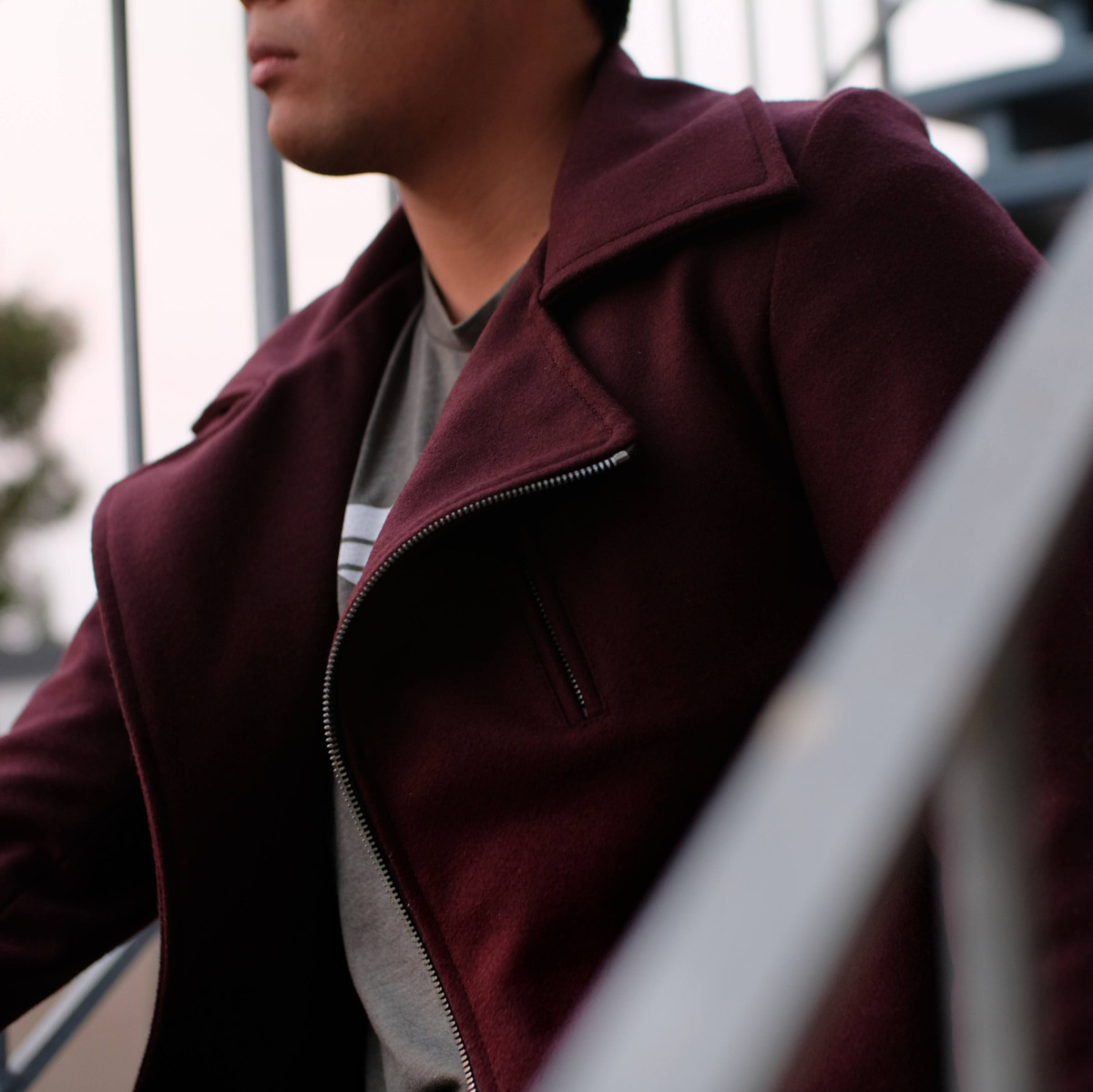 V.3 Motorcycle Pea Coat 24.oz Wool - VKTRE Moto Co.