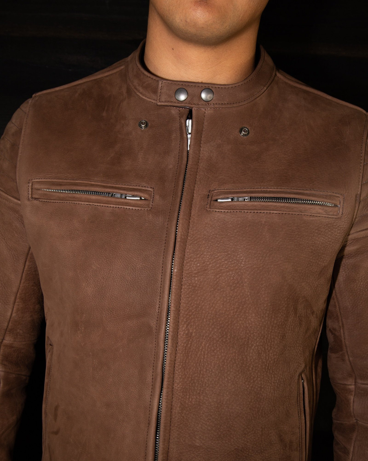 A1 Fashion Goods Mens Antique Brown Nubuck Leather Blouson Jacket Classic  Bomber | eBay