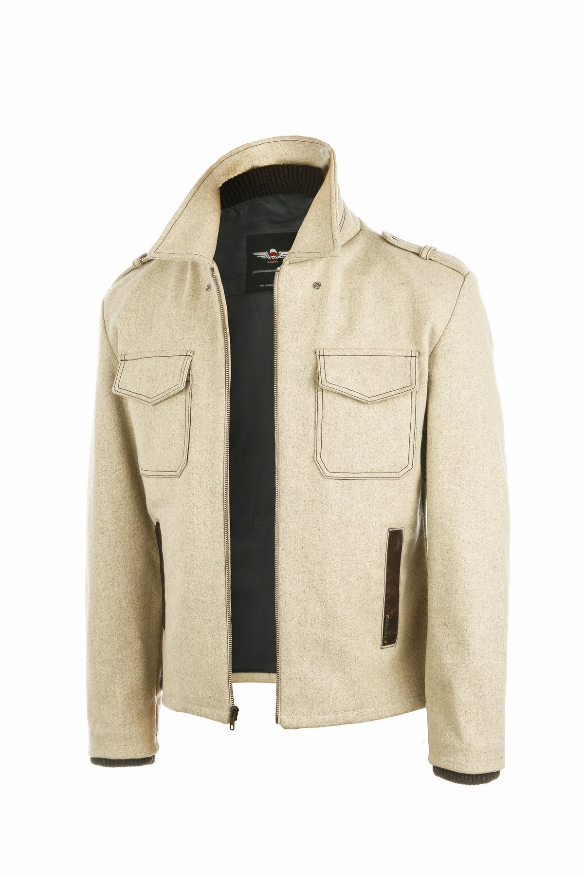 ジャケット・アウター blurhms Wool Ramie Motorcycle Coat/2 Uillui Mens Vintage Bomber Leather Jacket Big and Tall