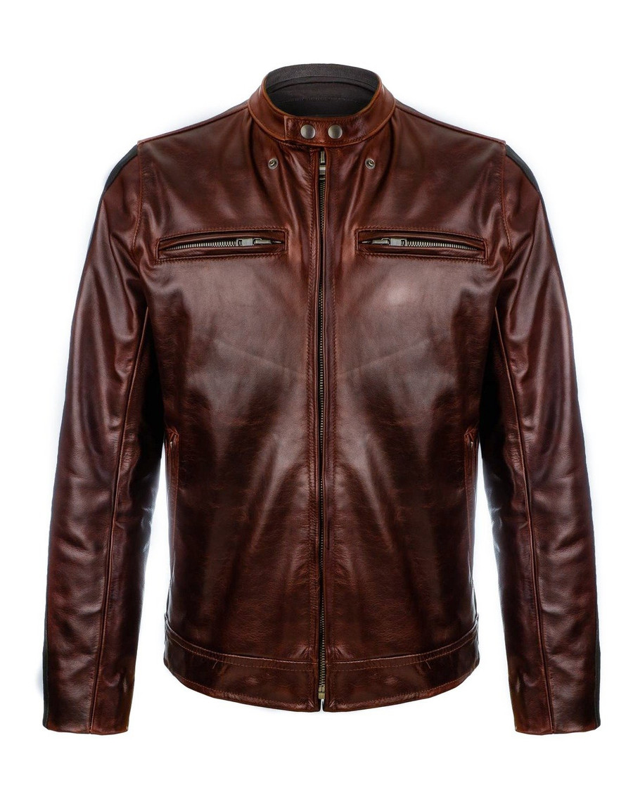 Full grain Italian steerhide motorcycle jacket made in USA by VKTRE Moto Co.