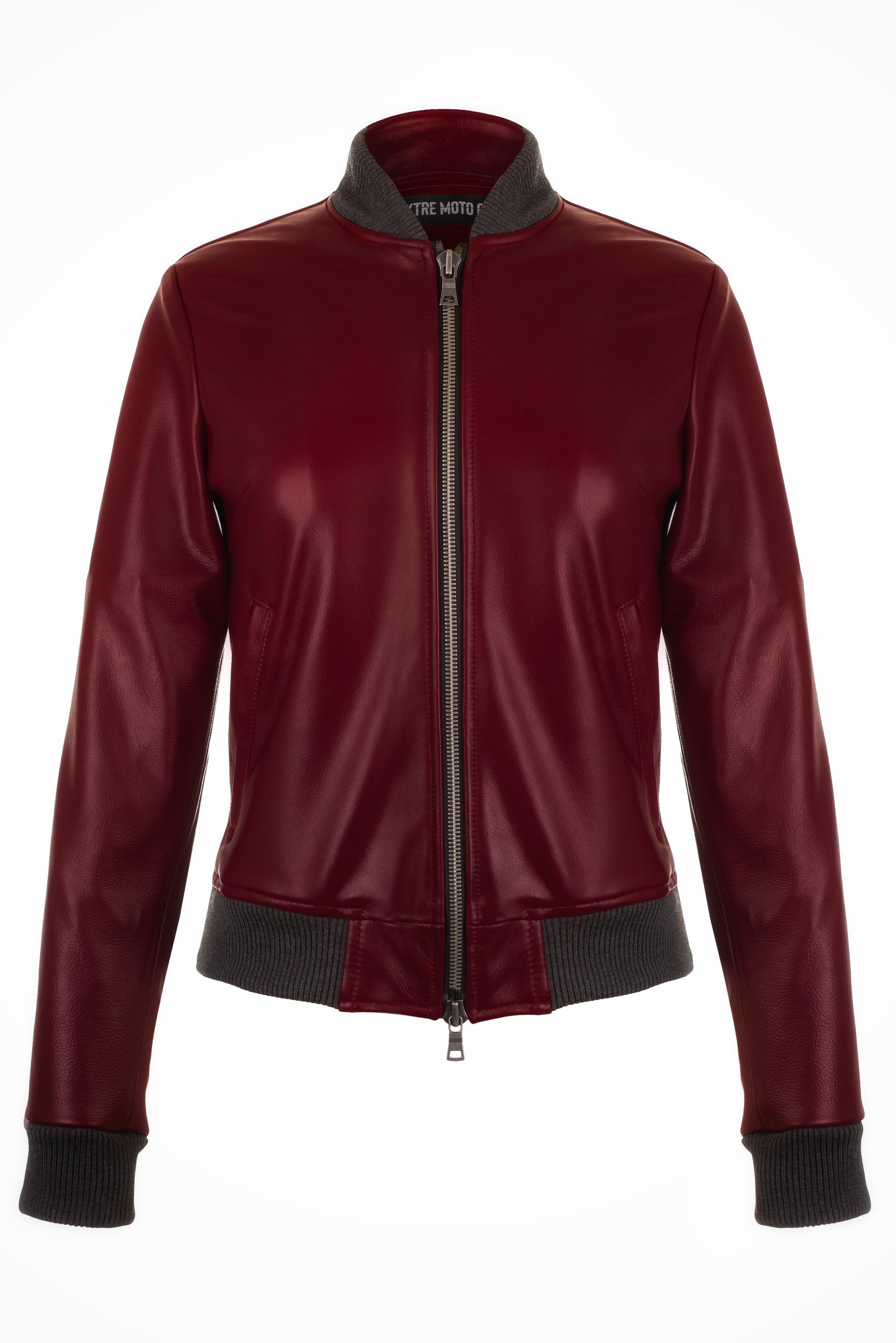 maroon aviator jacket
