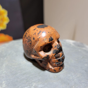 Mahogany Obsidian Carved Skull