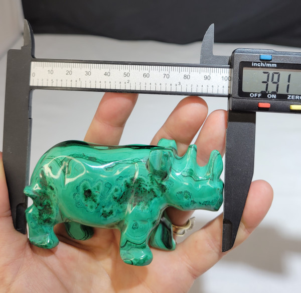 Malachite Rhino 10 oz
