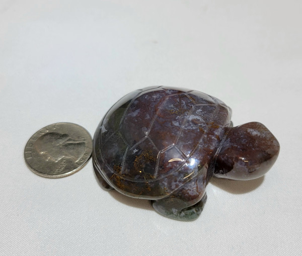 Ocean Jasper Turtle Carving