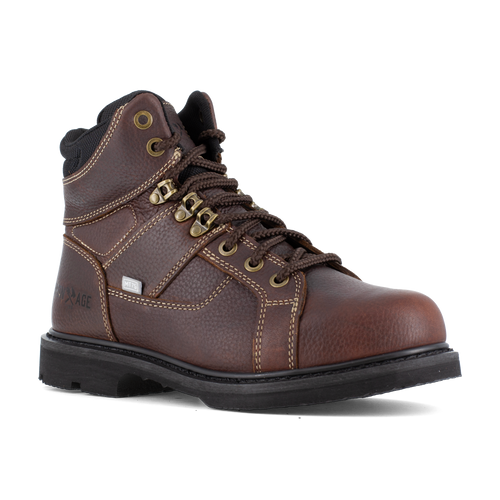 Men's Dark Brown 6" Work Boot with CushGuard™ Internal Met Guard right angle view