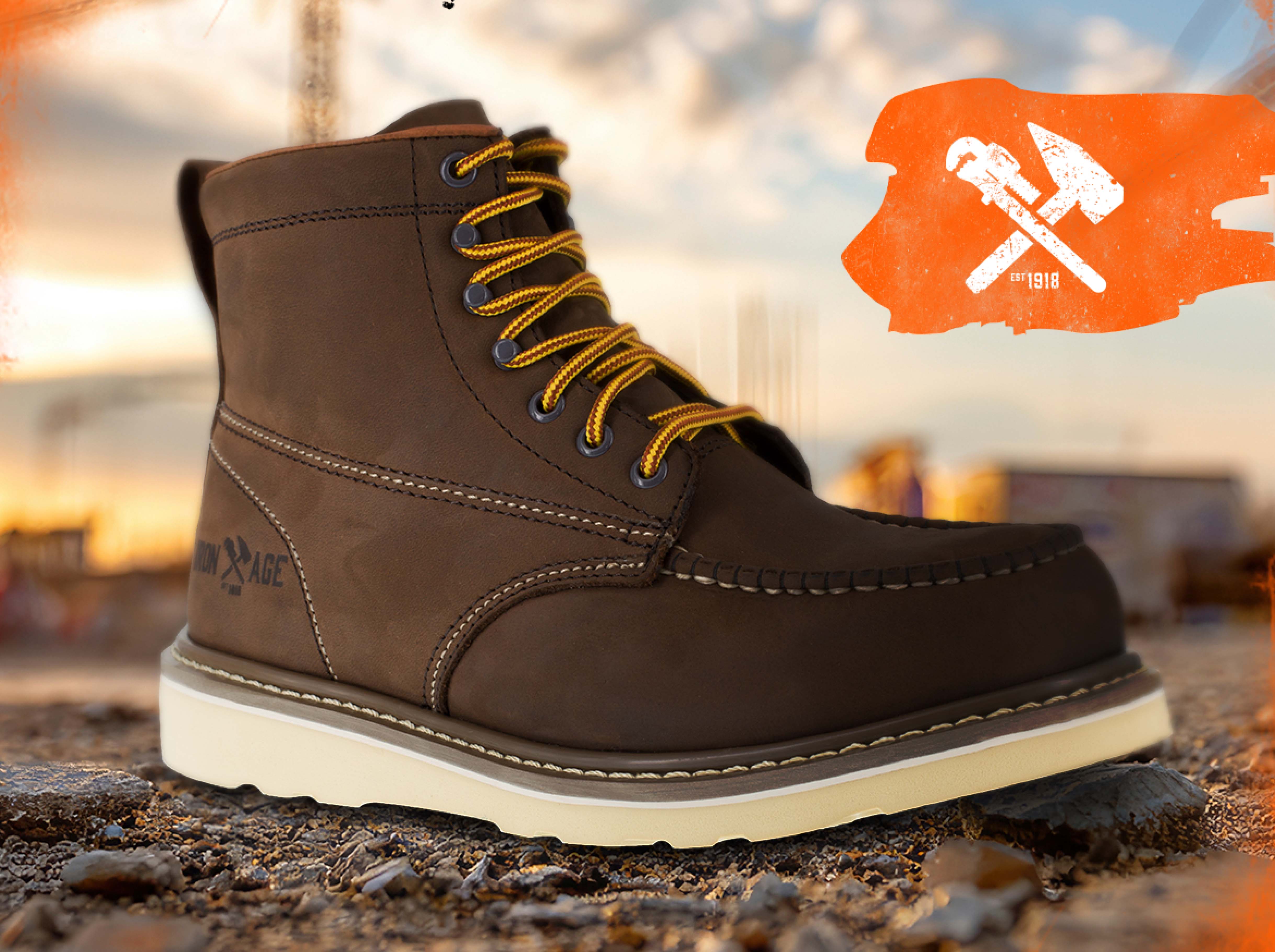 Iron Age Footwear - Tough Work Boots - Steel Toe, Construction & More