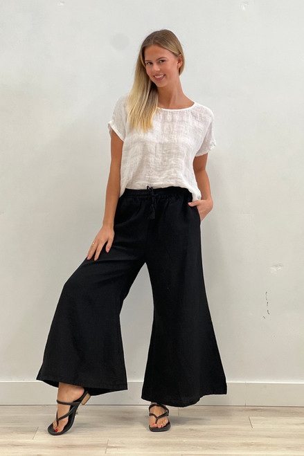 Alessa Wide Leg Pants Black