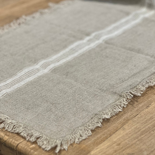 Basics White Stripe Table Runner 40x140cm