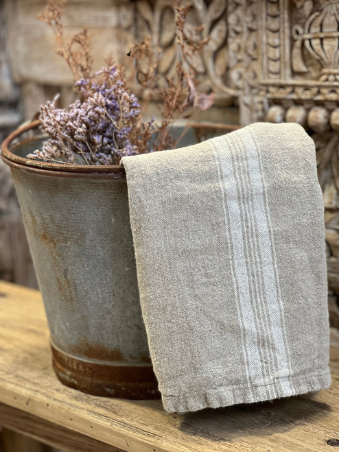 Basics White Stripe Tea Towel