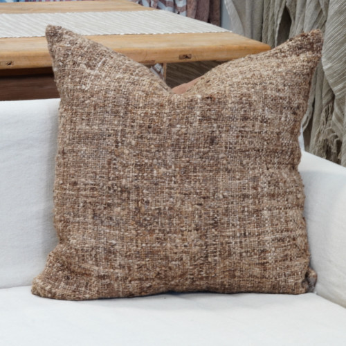 Tussar Raw Silk Cushion Cover Natural 60 X 60 cm