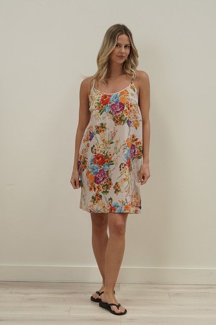 Camilla Bouquet White Slip Dress
