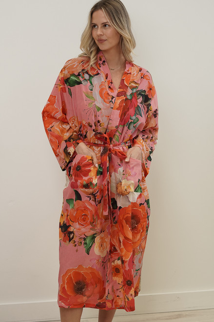 Tuscan Rose Pink Kimono