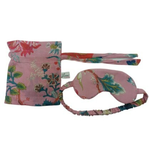 Blossom and floral printed in 100% cotton hot fabric eye mask