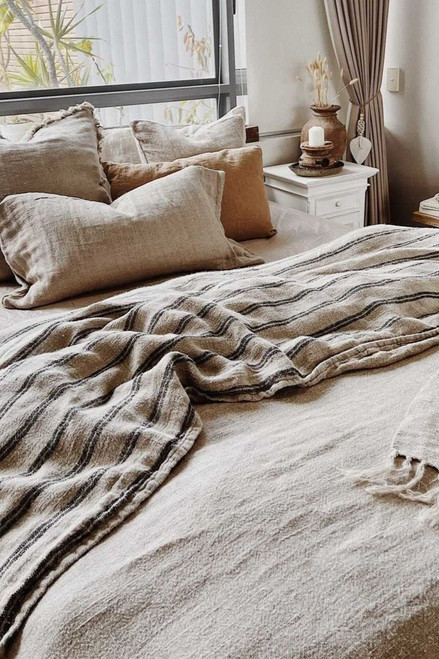 Rustic Linen  Reversible Quilt Cover 