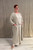 Audrey Natural Long Cardigan Natural & White Stripe