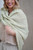 Skye Scarf/Sarong White & Green Stripe