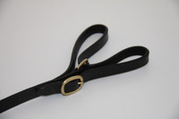 Leather Butterfly Lead with Brass Swage Buckle.