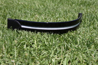 Black Patent Leather Flat Band Browband with White Patent Insert