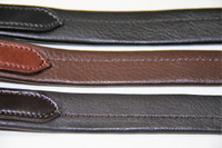 English Leather Colour Featured from Top , Black,, Aus Nut and Havana / Dark Brown.