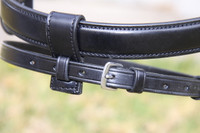 Image shows Removable Stitched Flash Converter/ Attachment with Flash Strap in Black Leather