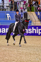 Kaitlyn Martin riding Divina at the 2018 Hufglocken Grand National Championships. Achieving Top 10 result. Bridle 3163 BYO in Warmblood and WHE  Number Holder, Photo Credit Lisa Gordon, LMG.