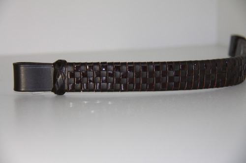Hunter Checkered  Leather Woven Browband