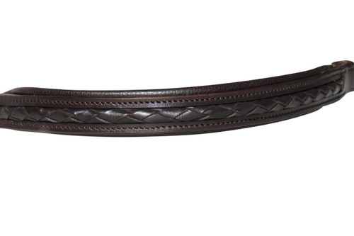 Hunter Browband with Plaited Leather Rope Inlay