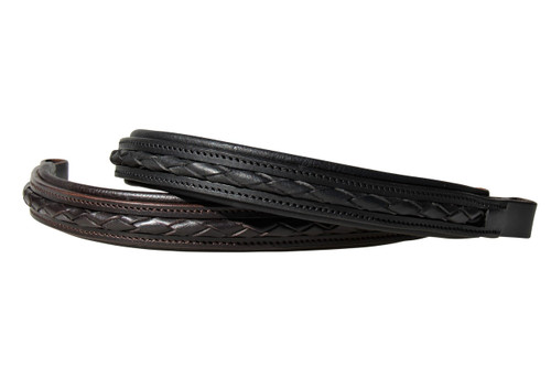 Hunter Browband with Plaited Leather Rope Inlay